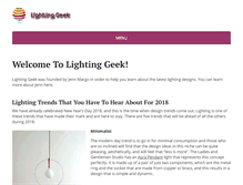 Tablet Screenshot of lightinggeek.net